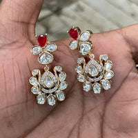 Amoliya Jewels Designer Polki Kundan Stone Studs Earrings
