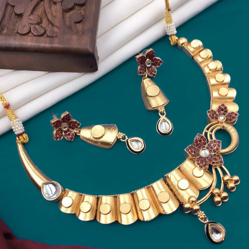 5G Jewellery Gold Plated Necklace Set