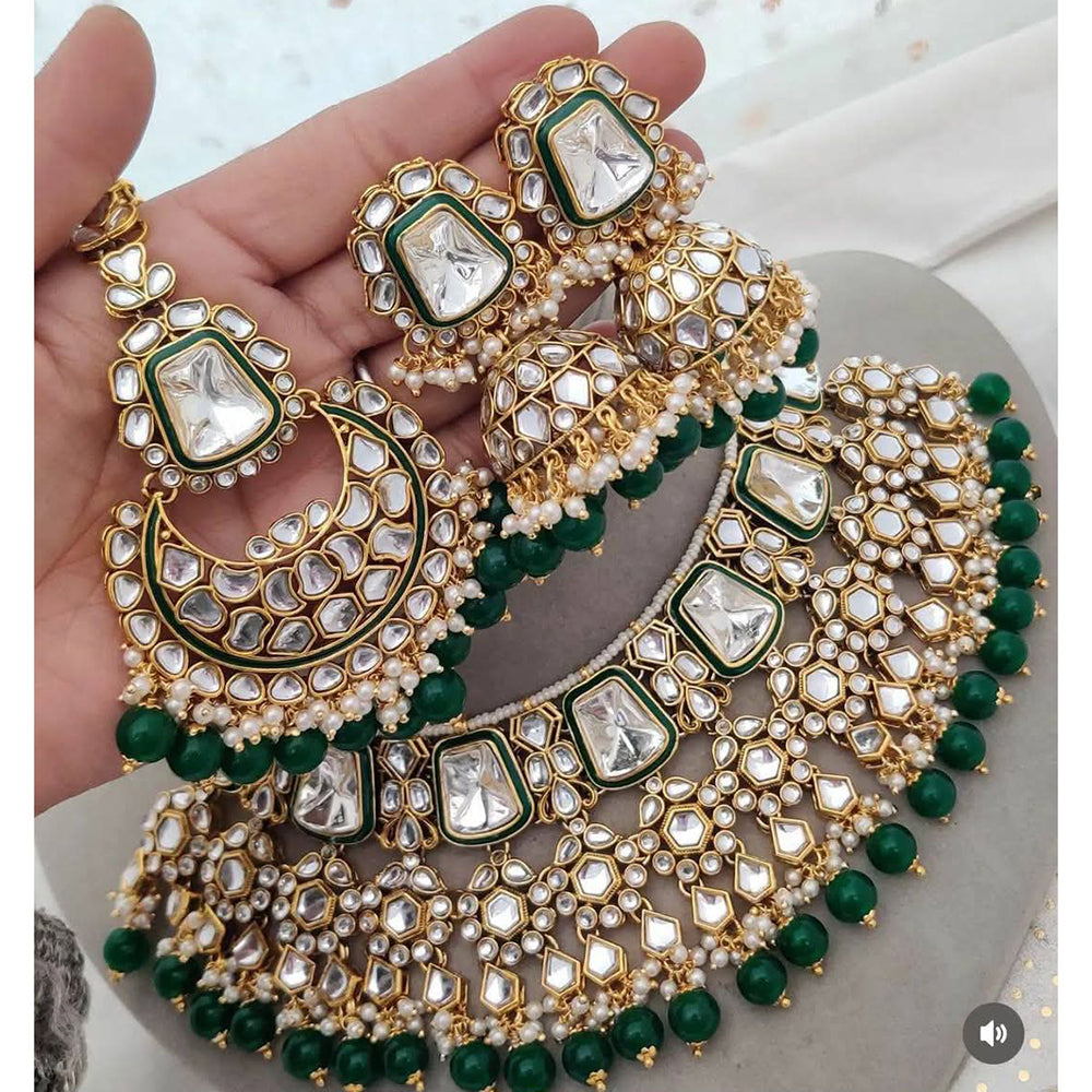 The Fashion Jewels Royal Kundan Pearl And Beads Necklace Set