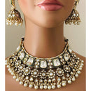 The Fashion Jewels Royal Kundan Pearl And Beads Necklace Set