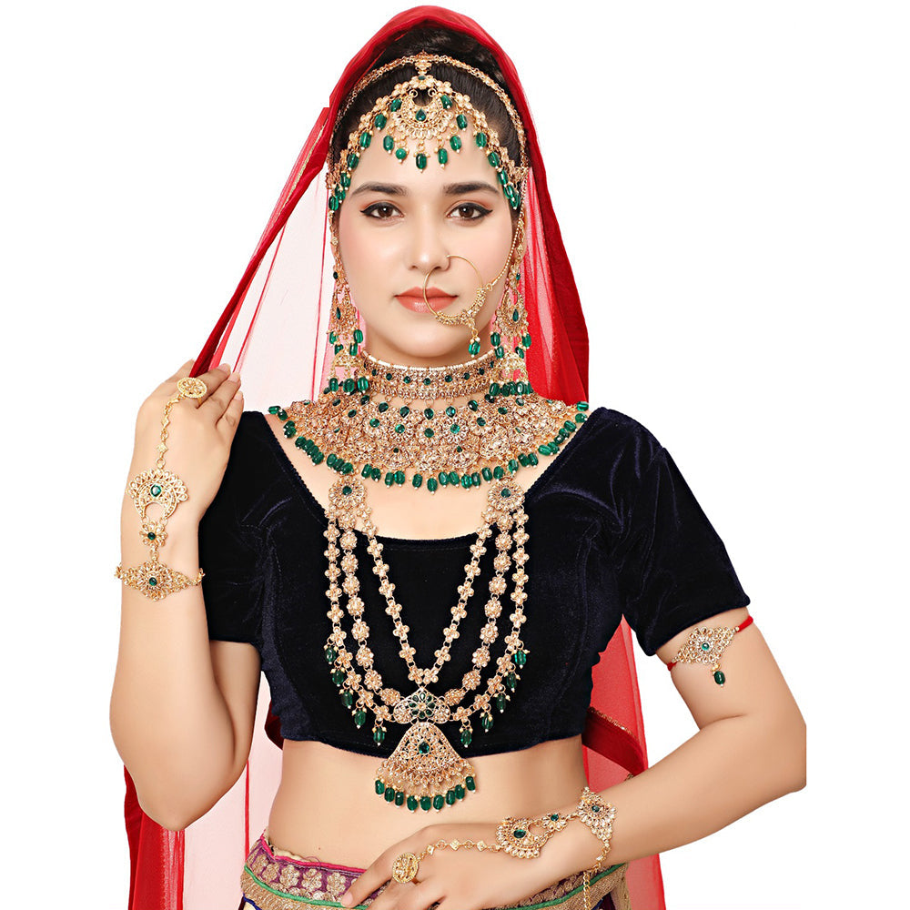 The Fashion Jewels Sparkling Crystal Stone And Beads Bridal Set