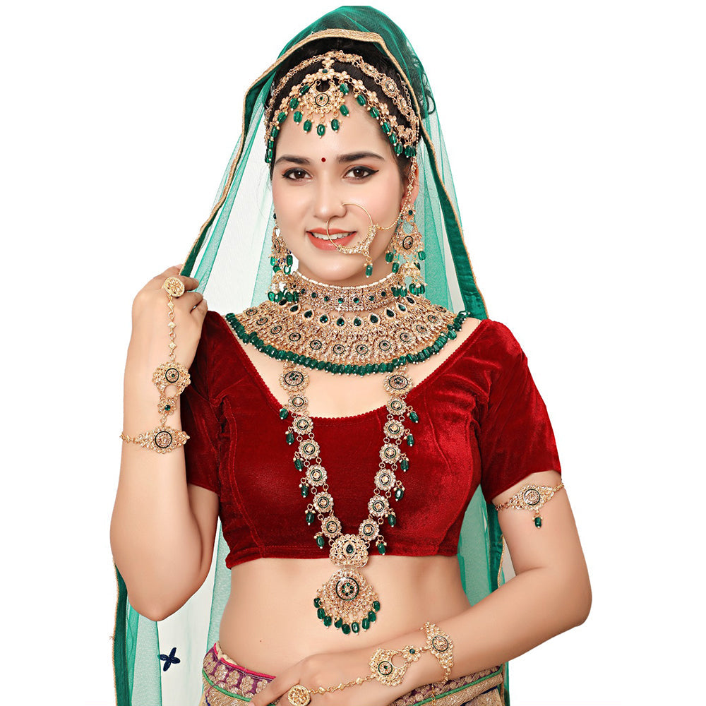 The Fashion Jewels Sparkling Crystal Stone And Beads Bridal Set