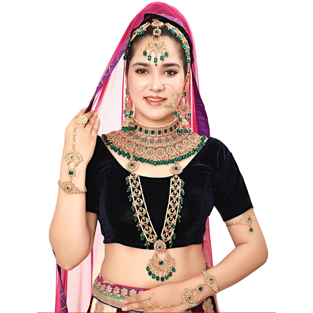 The Fashion Jewels Sparkling Crystal Stone And Beads Bridal Set