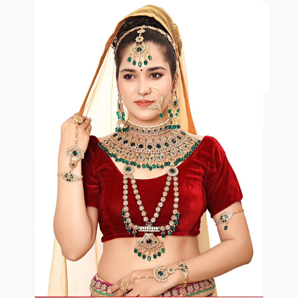 The Fashion Jewels Sparkling Crystal Stone And Beads Bridal Set