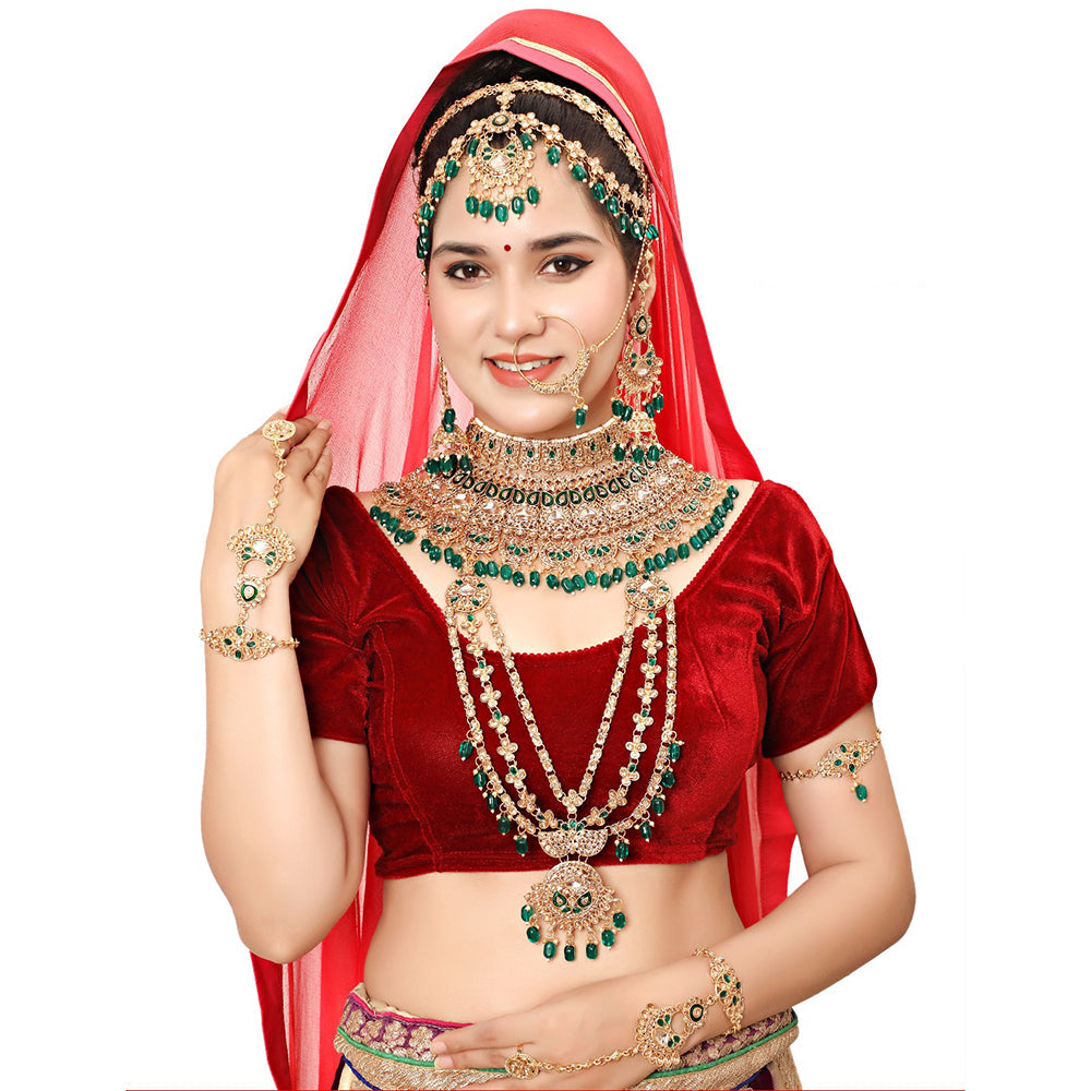 The Fashion Jewels Sparkling Crystal Stone And Beads Bridal Set