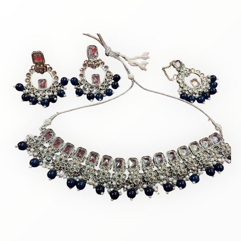 Anjali Jewellery Crystal Stone And Beads Necklace Set