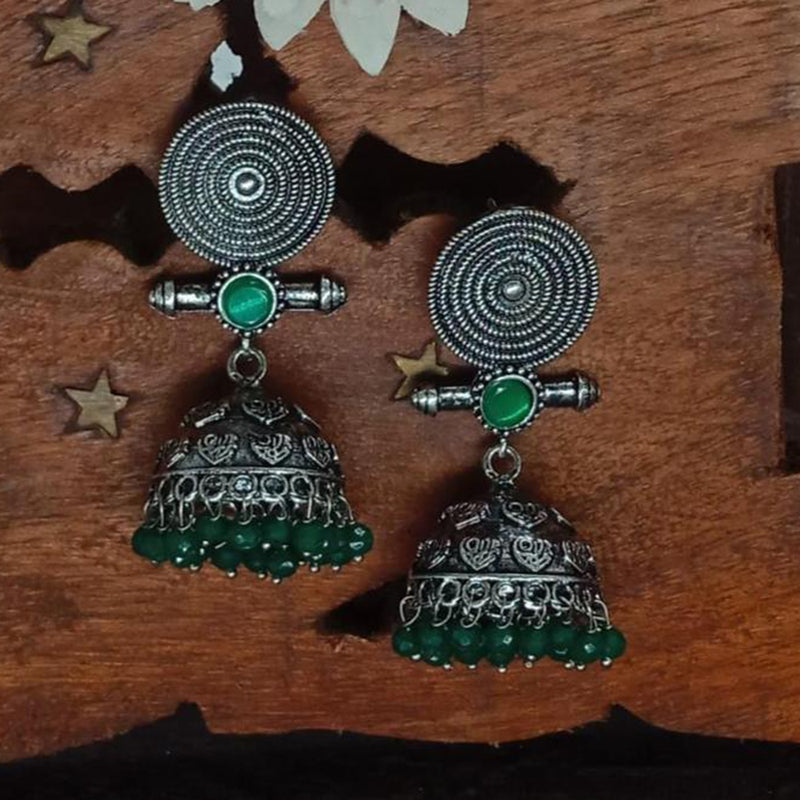 Anjali Jewellery Oxidised Plated Jhumki Earrings