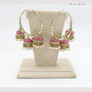 Anjali Jewellery Gold Plated Pota Stone And Pearl Jhumki Earrings