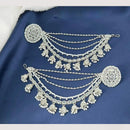 Anjali Jewellery Silver Plated Pota And Pearl Kanchain Earrings