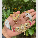 Anjali Jewellery Ethnic Elegance Pota Stone And Meenakari Pearls Choker Necklace Set
