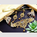 Anjali Jewellery Ethnic Elegance Pota Stone And Meenakari Pearls Choker Necklace Set
