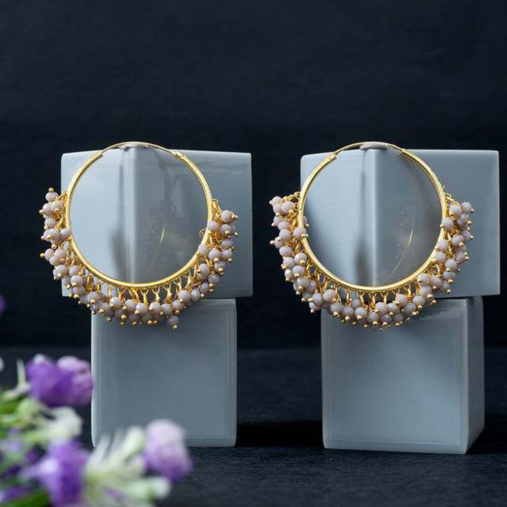 Anjali Jewellery Round Dangler Earrings with Drop Beads