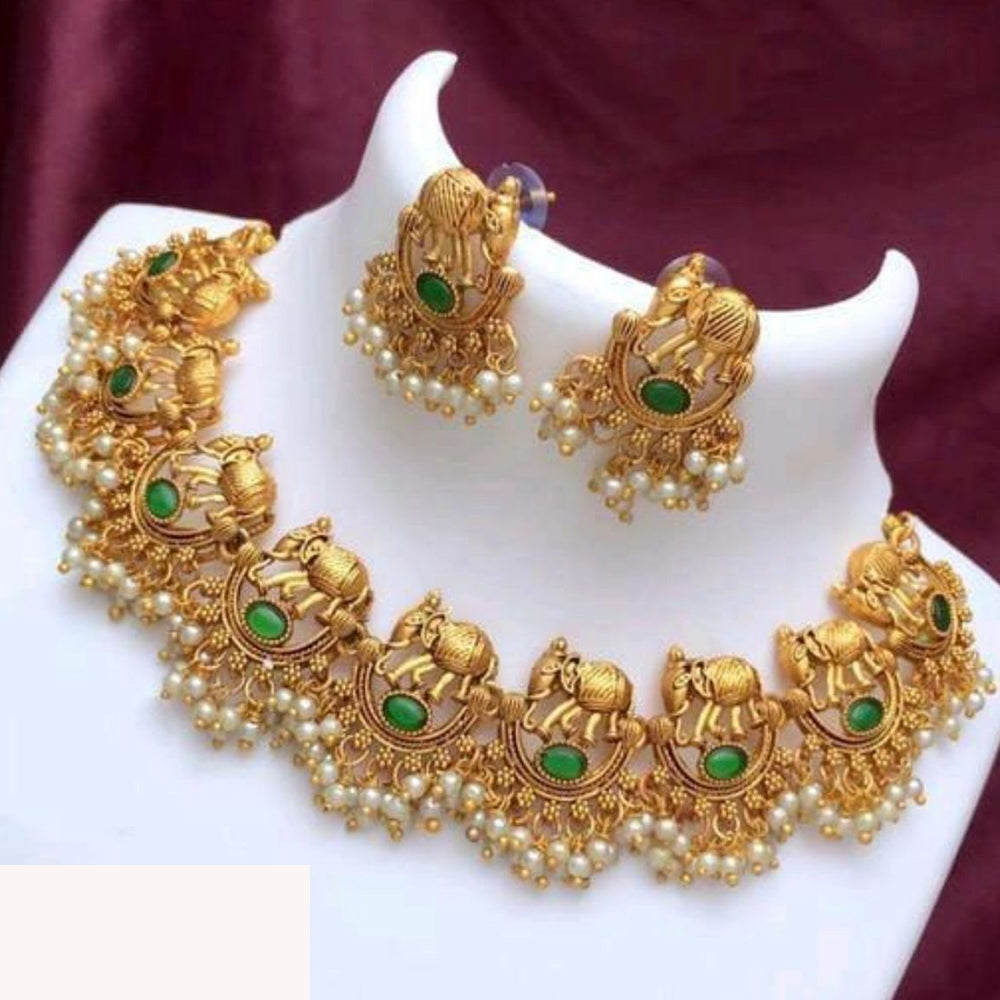Anjali Jewellery Royal Elephant Heritage Necklace Set
