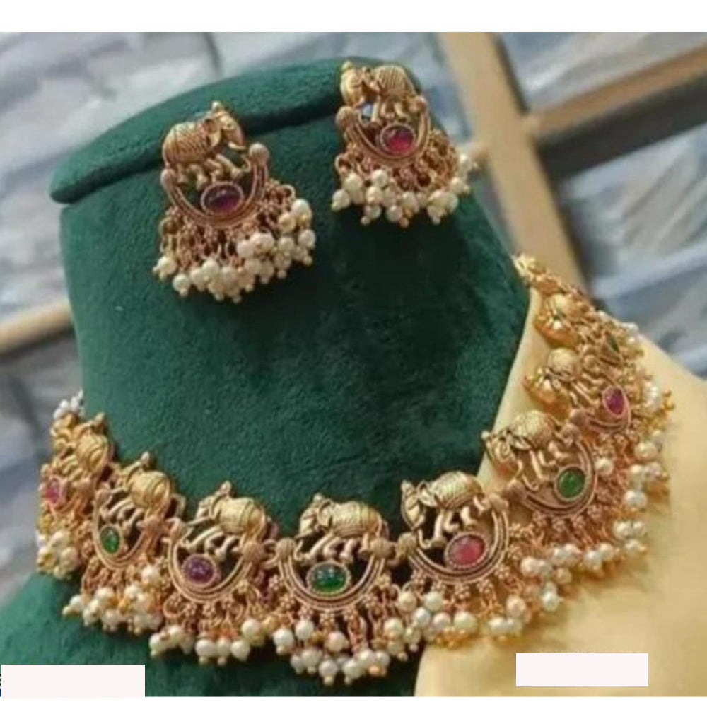 Anjali Jewellery Royal Elephant Heritage Necklace Set