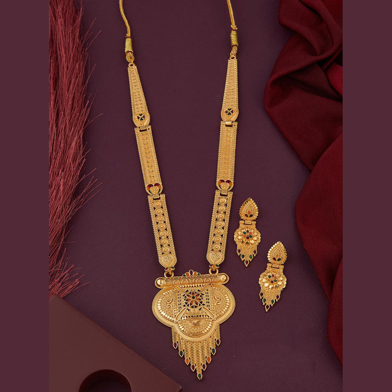 Kalpna Sales Gold Plated Meenakari Necklace Set