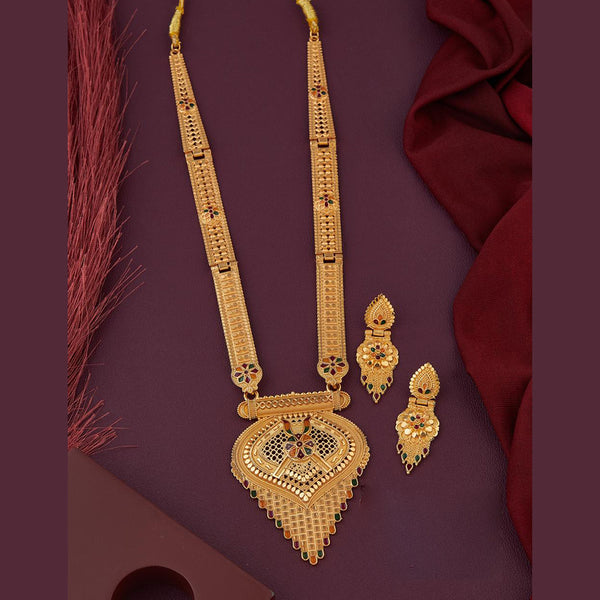 Kalpna Sales Gold Plated Meenakari Necklace Set