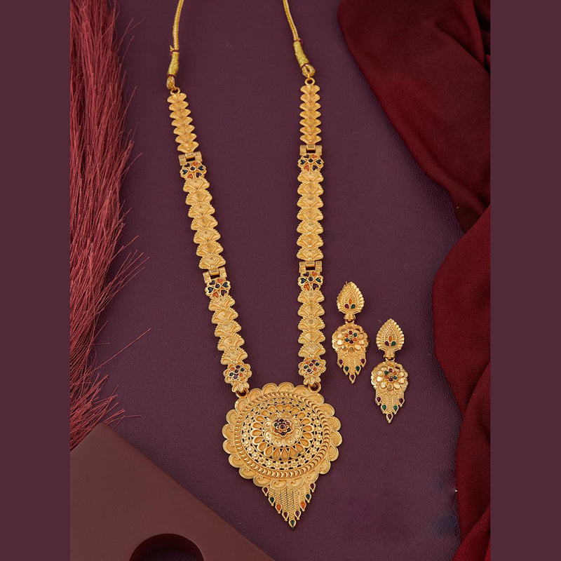 Kalpna Sales Gold Plated Meenakari Necklace Set