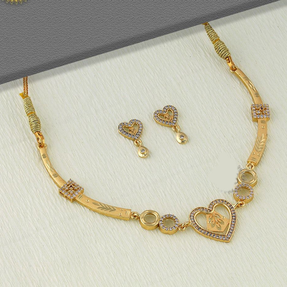 Kalpna Sales Surat Gold Plated Austrian Stone Necklace Set (Assorted Design)