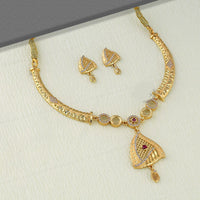 Kalpna Sales Surat Gold Plated Austrian Stone Necklace Set (Assorted Design)