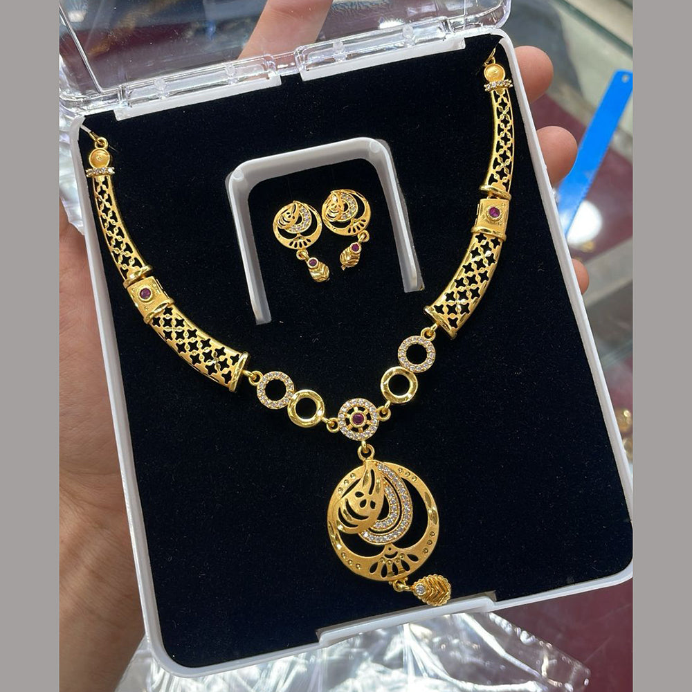 Kalpna Sales Surat Gold Plated Austrian Stone Necklace Set (Assorted Design)