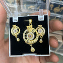 Kalpna Sales Surat Gold Plated Austrian Stone Pendant Set