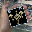 Kalpna Sales Surat Gold Plated Austrian Stone Pendant Set
