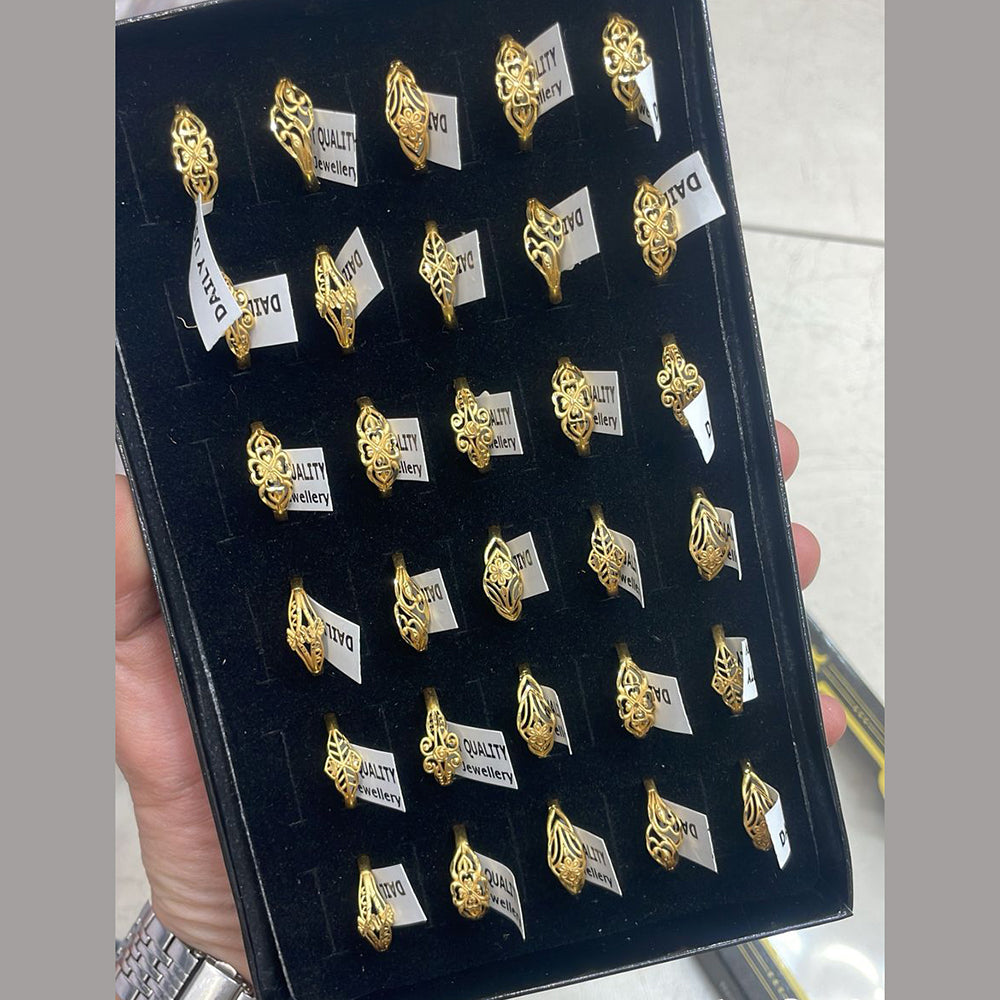 Kalpna Sales Surat Gold Plated Ring (Mix Design)