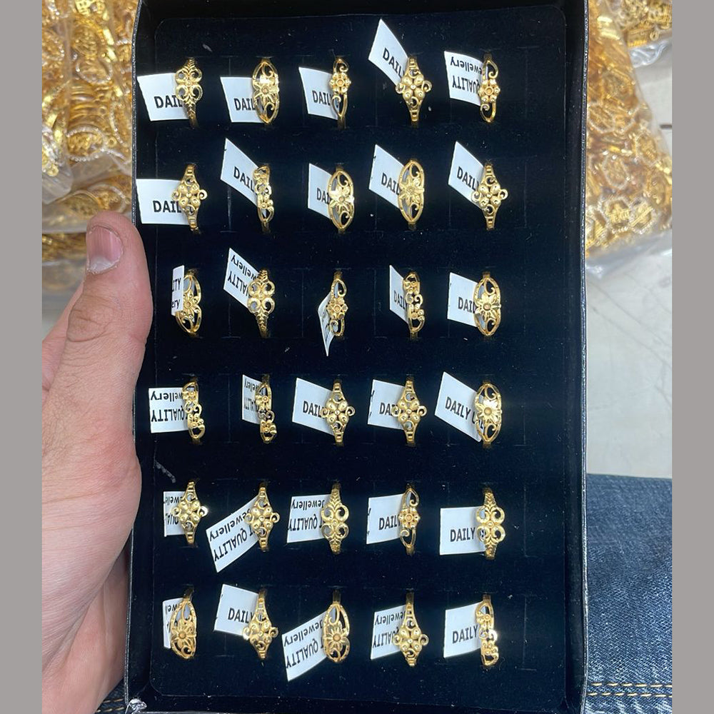 Kalpna Sales Surat Gold Plated Ring (Mix Design)