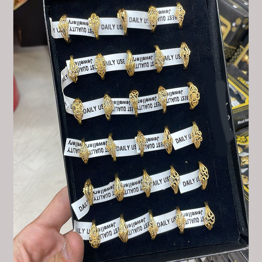 Kalpna Sales Surat Gold Plated Ring (Mix Design)