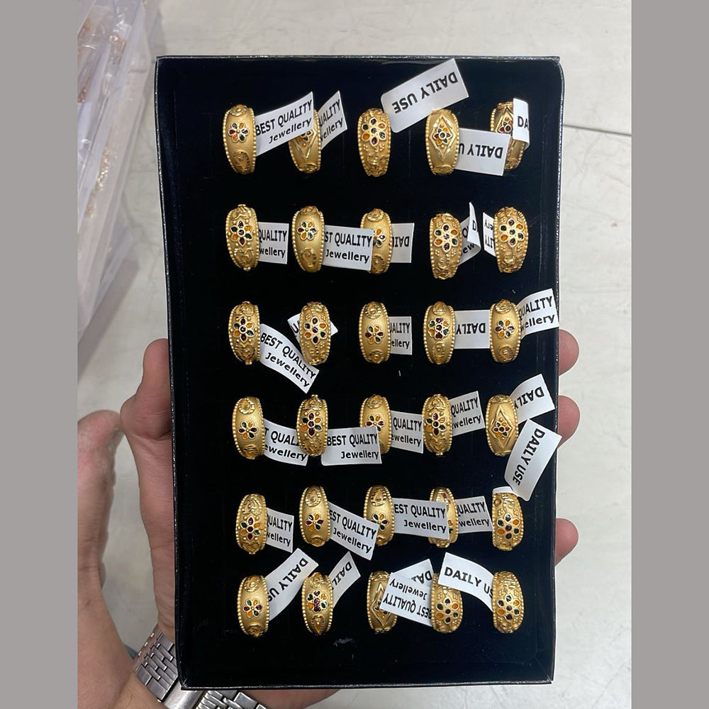Kalpna Sales Surat Gold Plated Ring (Mix Design)