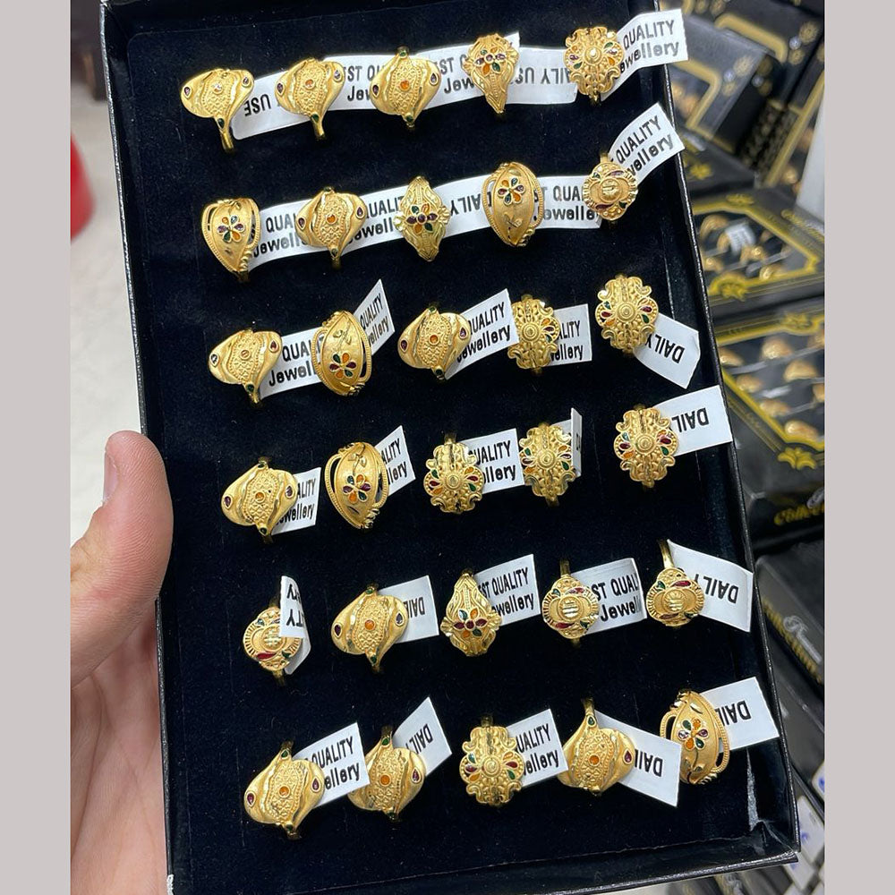 Kalpna Sales Surat Gold Plated Ring (Mix Design)