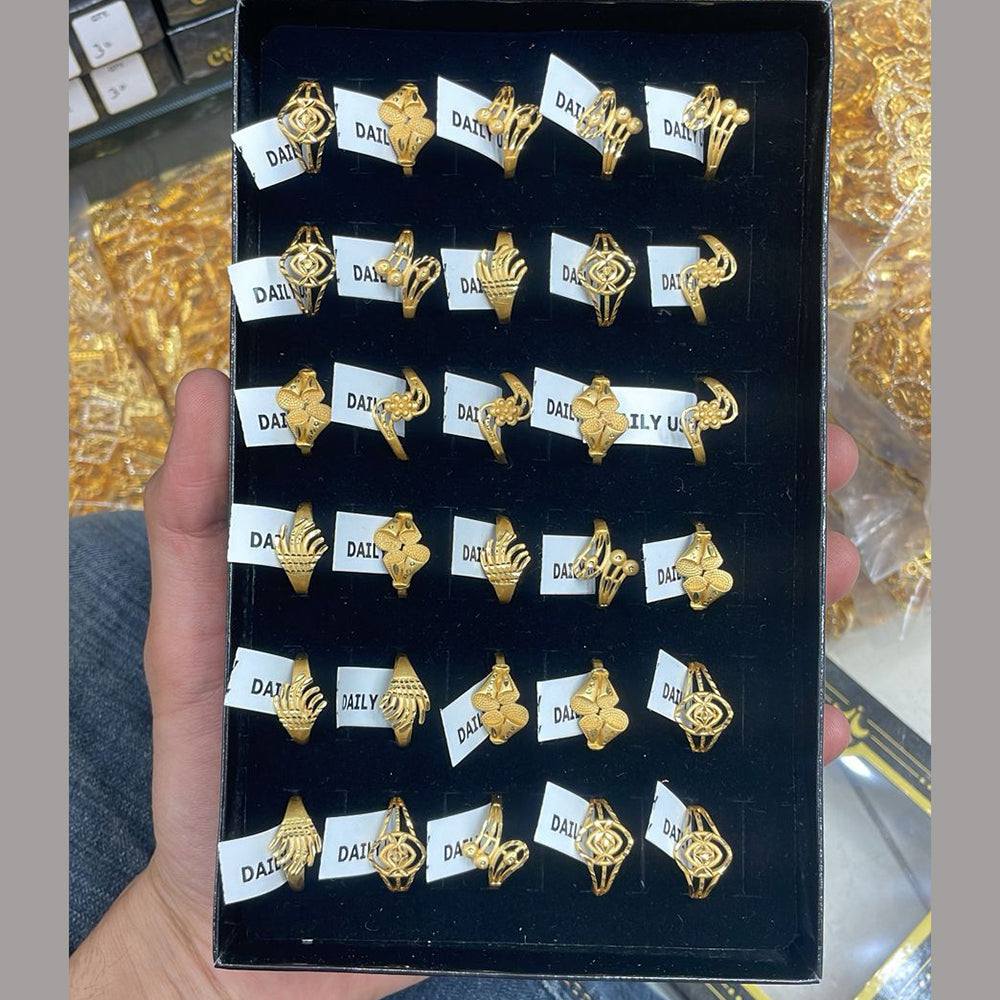 Kalpna Sales Surat Gold Plated Ring (Mix Design)