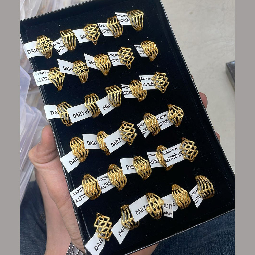 Kalpna Sales Surat Gold Plated Ring (Mix Design)
