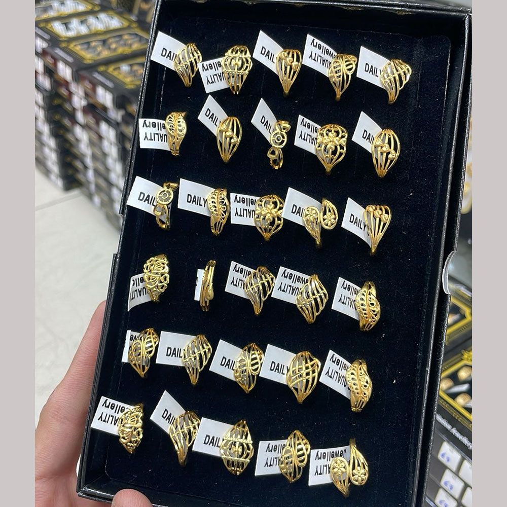 Kalpna Sales Surat Gold Plated Ring (Mix Design)