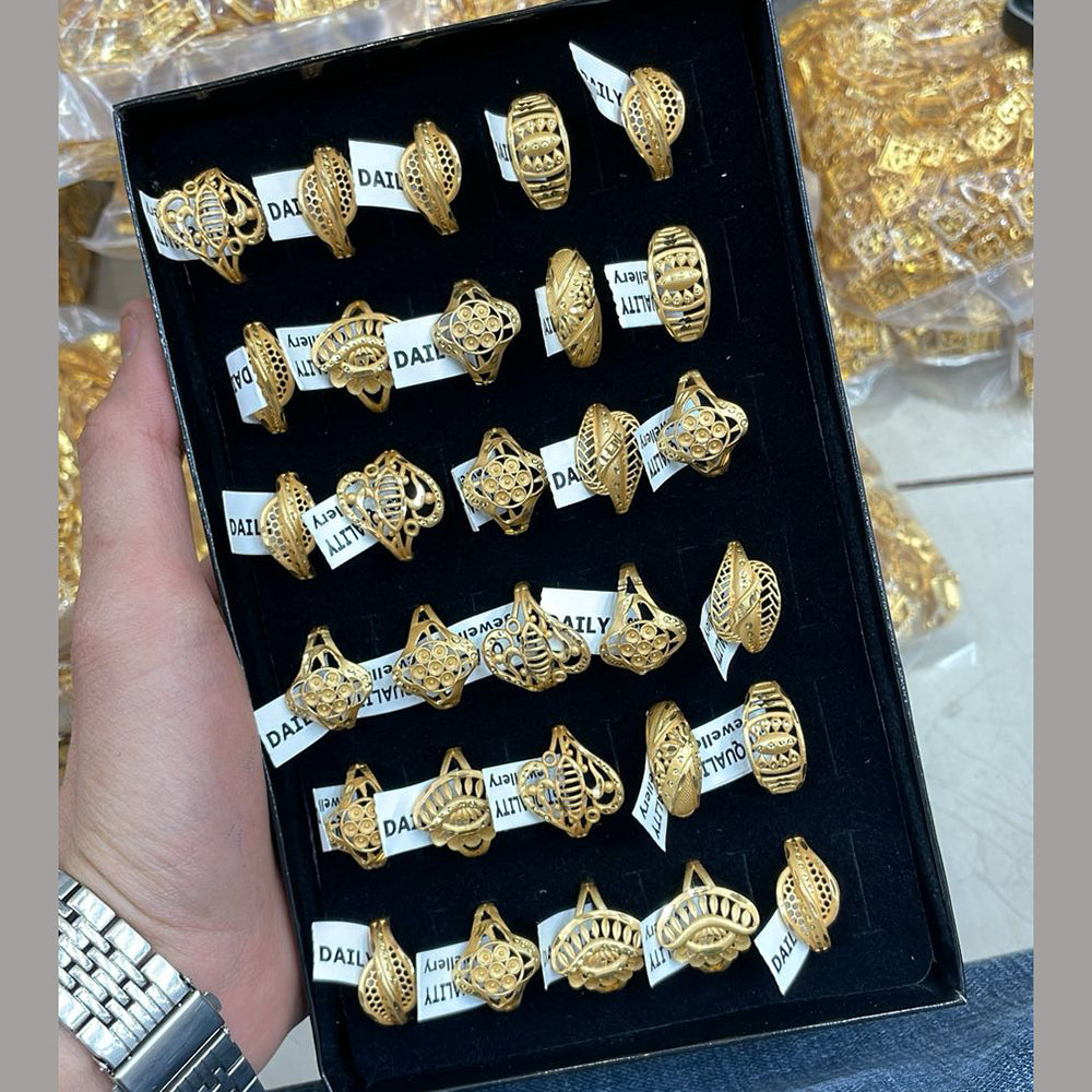 Kalpna Sales Surat Gold Plated Ring (Mix Design)