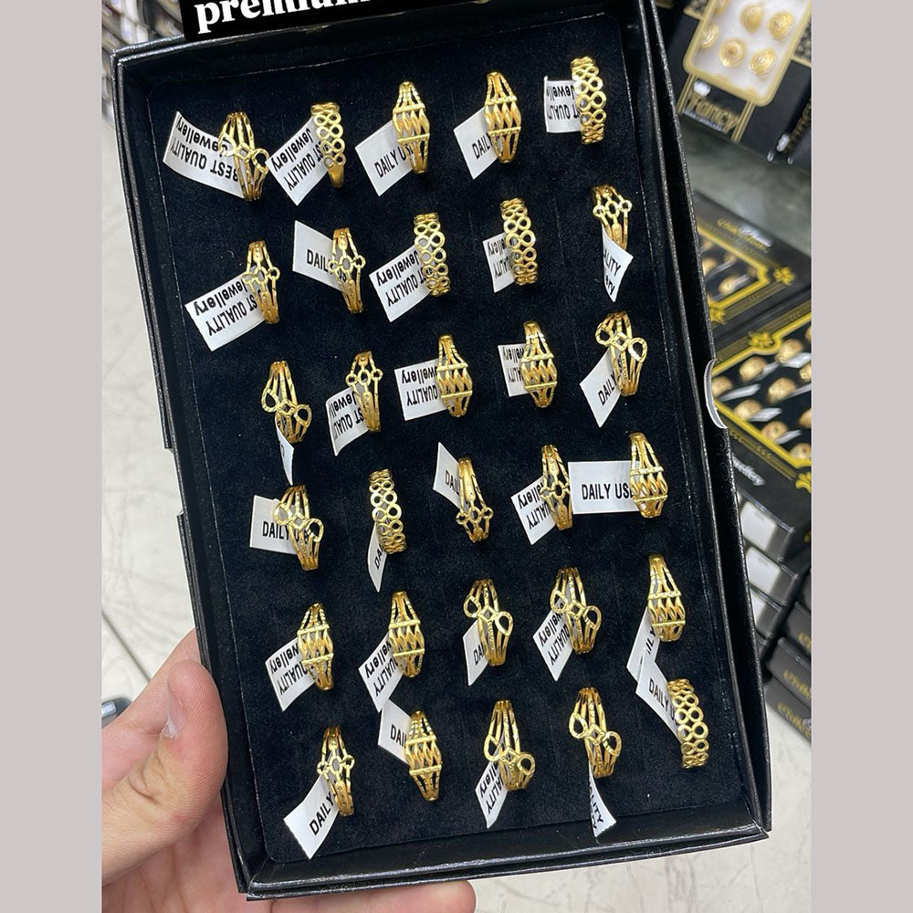 Kalpna Sales Surat Gold Plated Ring (Mix Design)