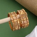 Kalpna Sales Surat Gold Plated Pota Stone Bangles Set