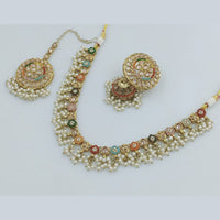 Rajwadi Collection Gold Plated Pearl Necklace Set