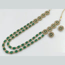 Rajwadi Collection Gold Plated Crystal Stone Long Necklace Set