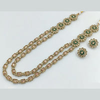 Rajwadi Collection Gold Plated Crystal Stone Long Necklace Set