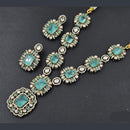 Rajwadi Collection Gold Plated American Diamond Necklace Set