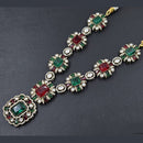 Rajwadi Collection Gold Plated American Diamond Necklace Set