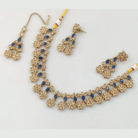 Rajwadi Collection Gold Plated Crystal Stone Necklace Set