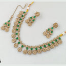 Rajwadi Collection Gold Plated Crystal Stone Necklace Set