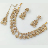 Rajwadi Collection Gold Plated Crystal Stone Necklace Set