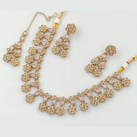 Rajwadi Collection Gold Plated Crystal Stone Necklace Set