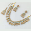 Rajwadi Collection Gold Plated Crystal Stone Necklace Set