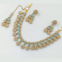 Rajwadi Collection Gold Plated Crystal Stone Necklace Set