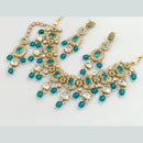 Rajwadi Collection Gold Plated Crystal Stone And Beads Necklace Set