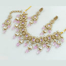 Rajwadi Collection Gold Plated Crystal Stone And Beads Necklace Set